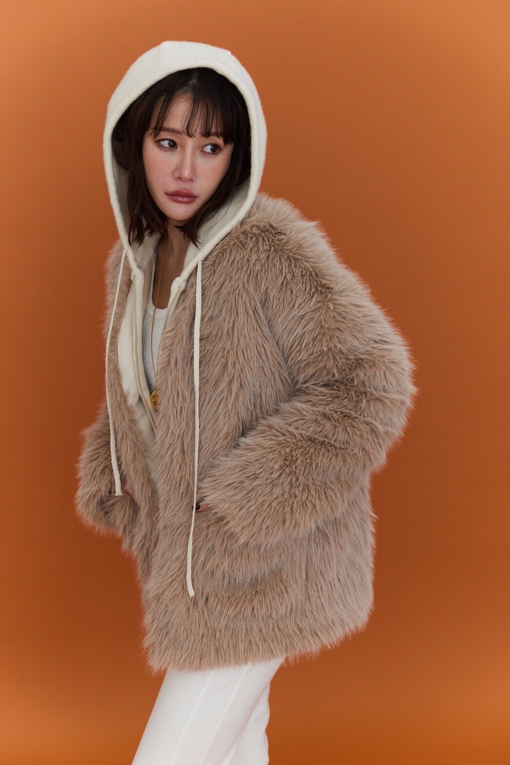 貴氣焦點毛毛外套_AMISSA（杏）