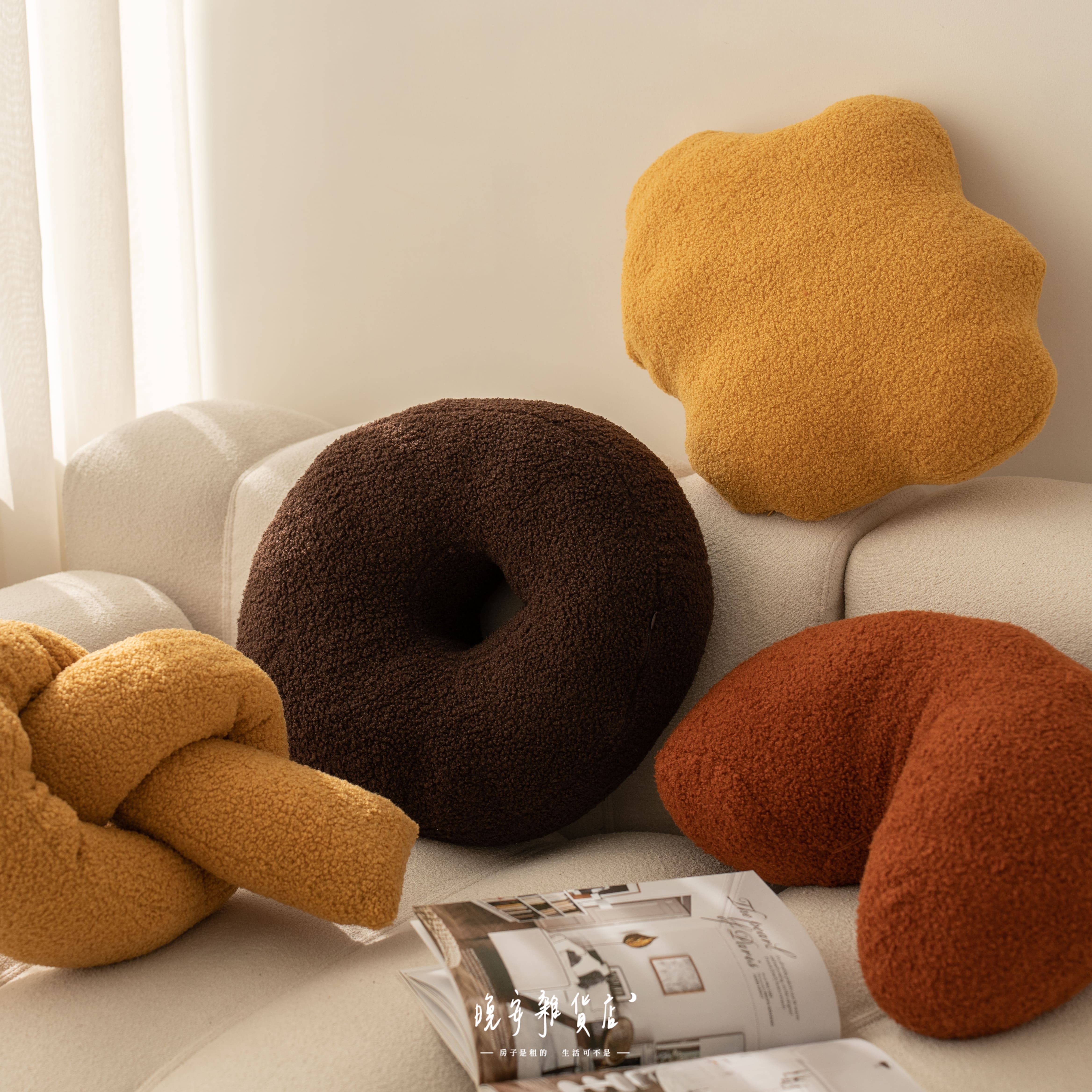 【韓系造型】羊羔絨毛沙發抱枕