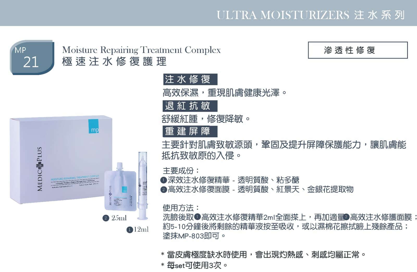MOSHE Moisture Repairing Treatment Complex 極速注水修復套裝
