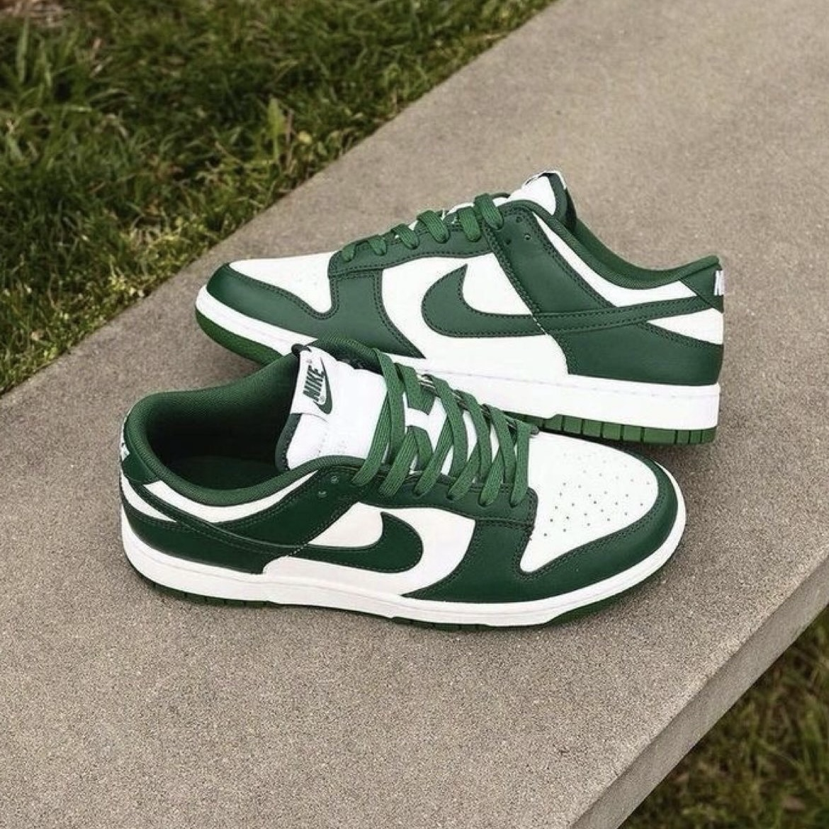 Nike Dunk Low Michigan State (GS) 白綠 低筒 大童 女鞋