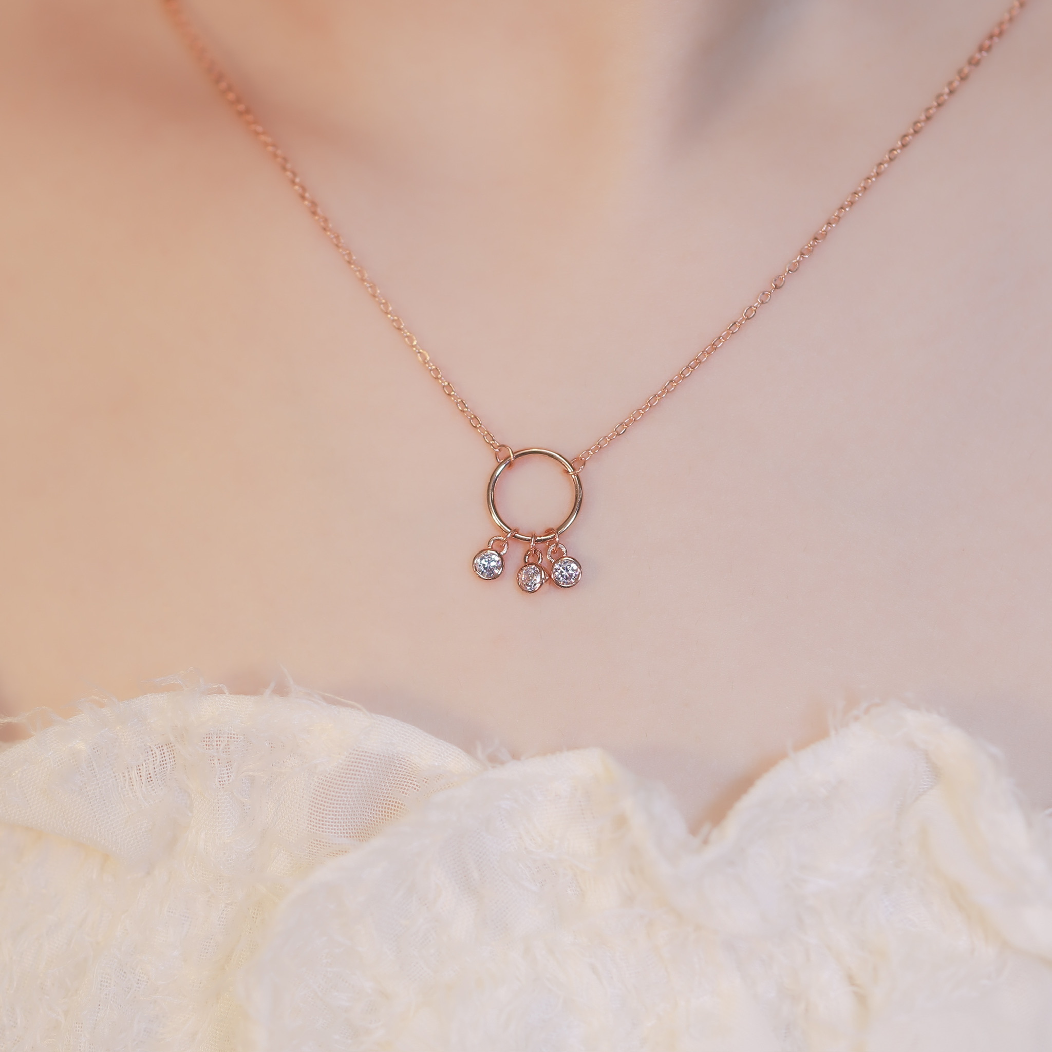 | 925 Silver・White Gold・Rose Gold | Shine For You Necklace（Silver / Rose Gold） | NE0985 |