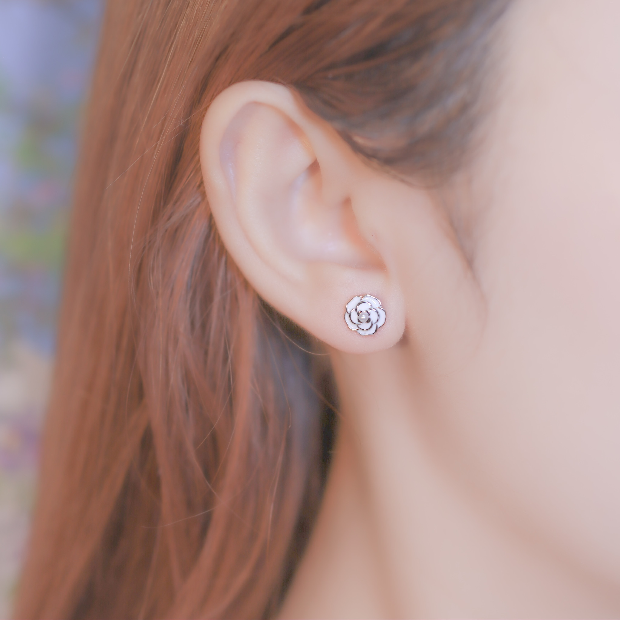 | 925純銀・珍珠 | 玫瑰綻放季耳環（銀/金） | EA0714 |