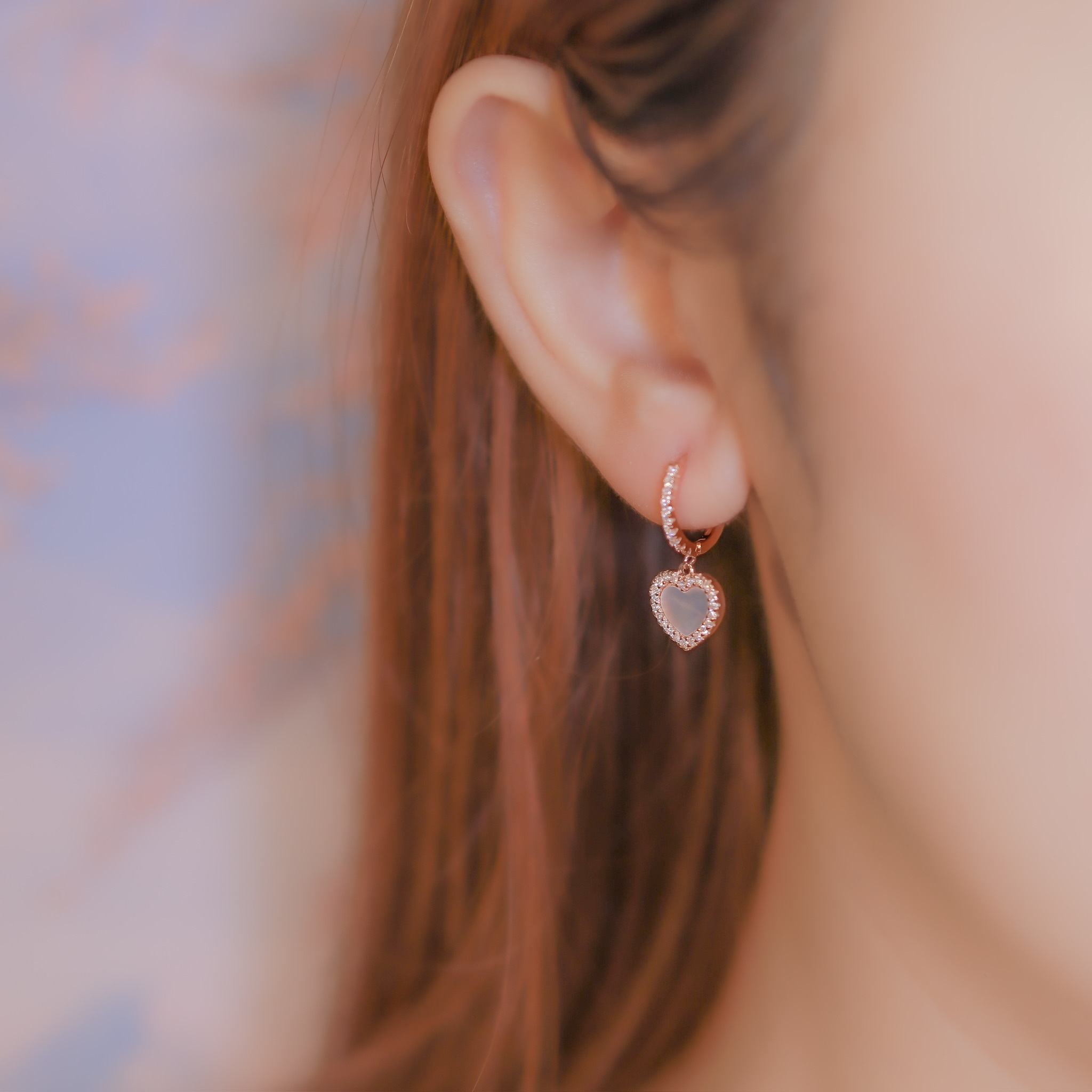 | 925純銀・白金・ 玫瑰金 | 心底的珍藏耳環 (銀/玫瑰金) | EA0716 |