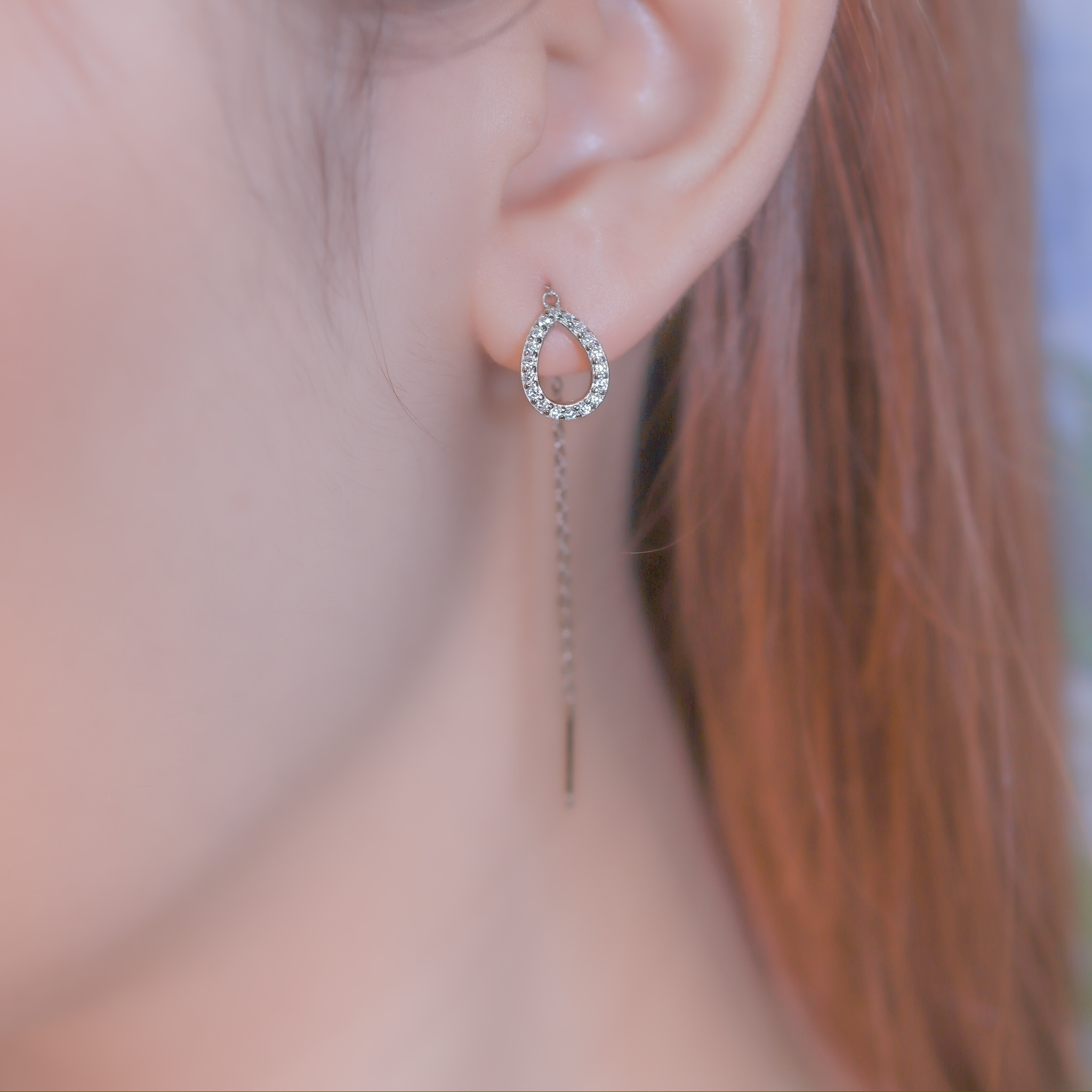 | 925純銀・白金・ 玫瑰金 | 記住點滴幸福耳環 (銀/玫瑰金) | EA0704 |