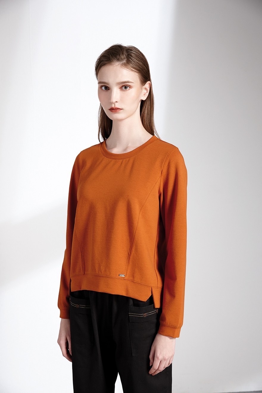 時尚個性剪裁純色百搭休閒棉T T6291