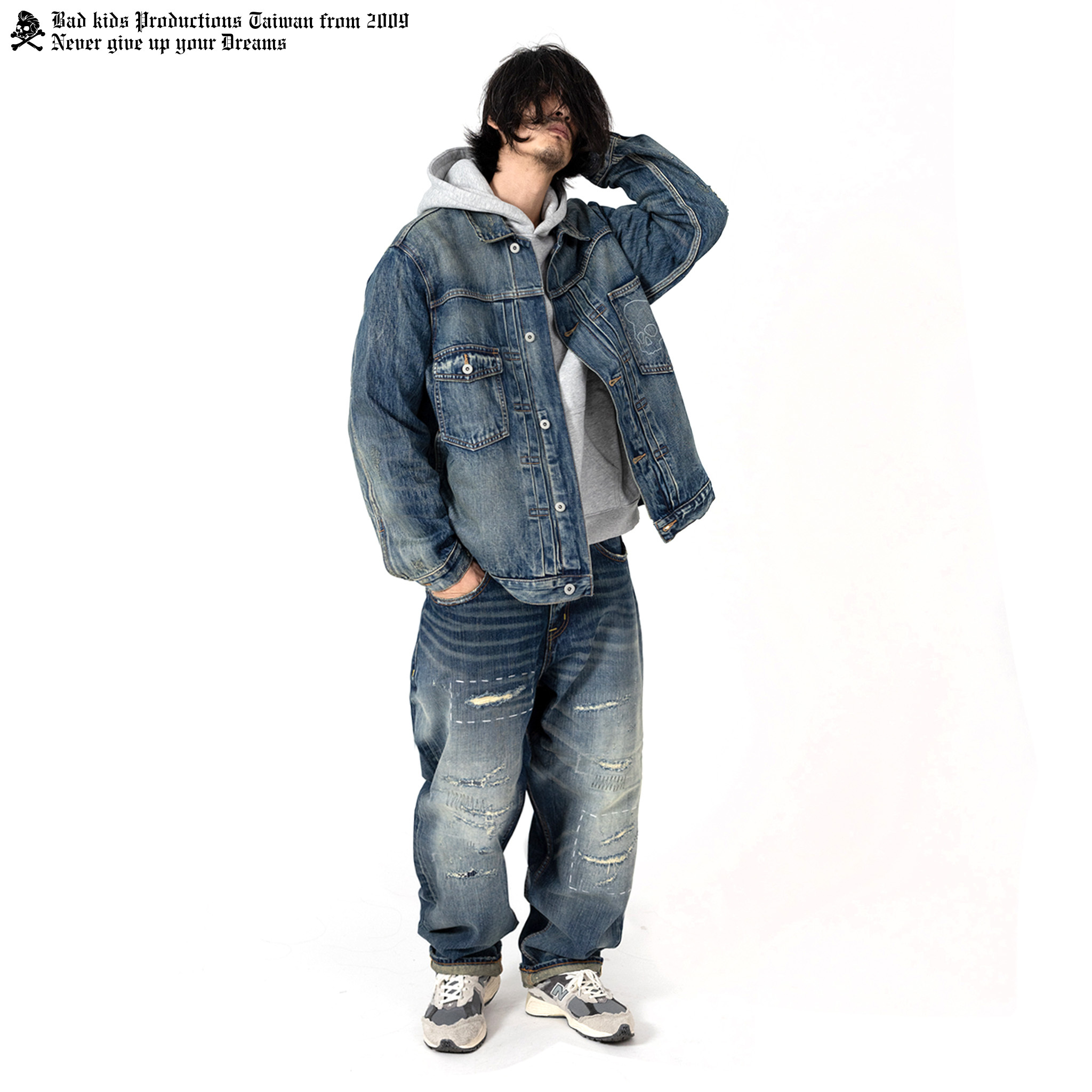 BAD KIDS 惡童 23A/W Selvedge washed jeans (14OZ重水洗破壞赤耳牛仔褲)