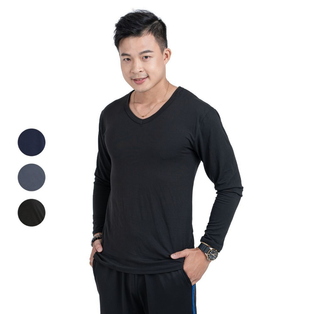 【HENIS】 H-TECH  磨毛機能保暖衣 (俐落V領)