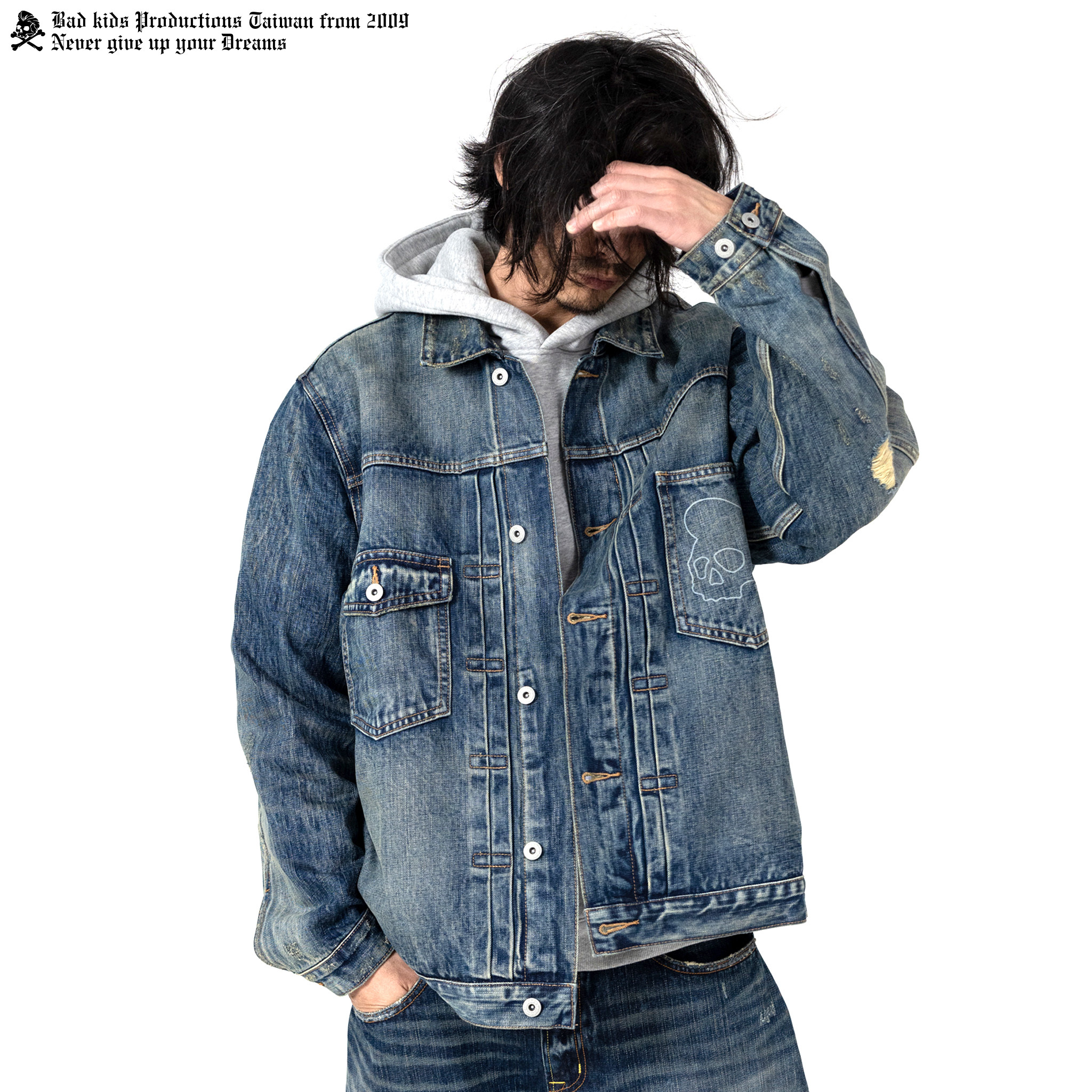 BAD KIDS 惡童 23A/W Selvedge denim jacket (14OZ重水洗破壞赤耳牛仔外套)