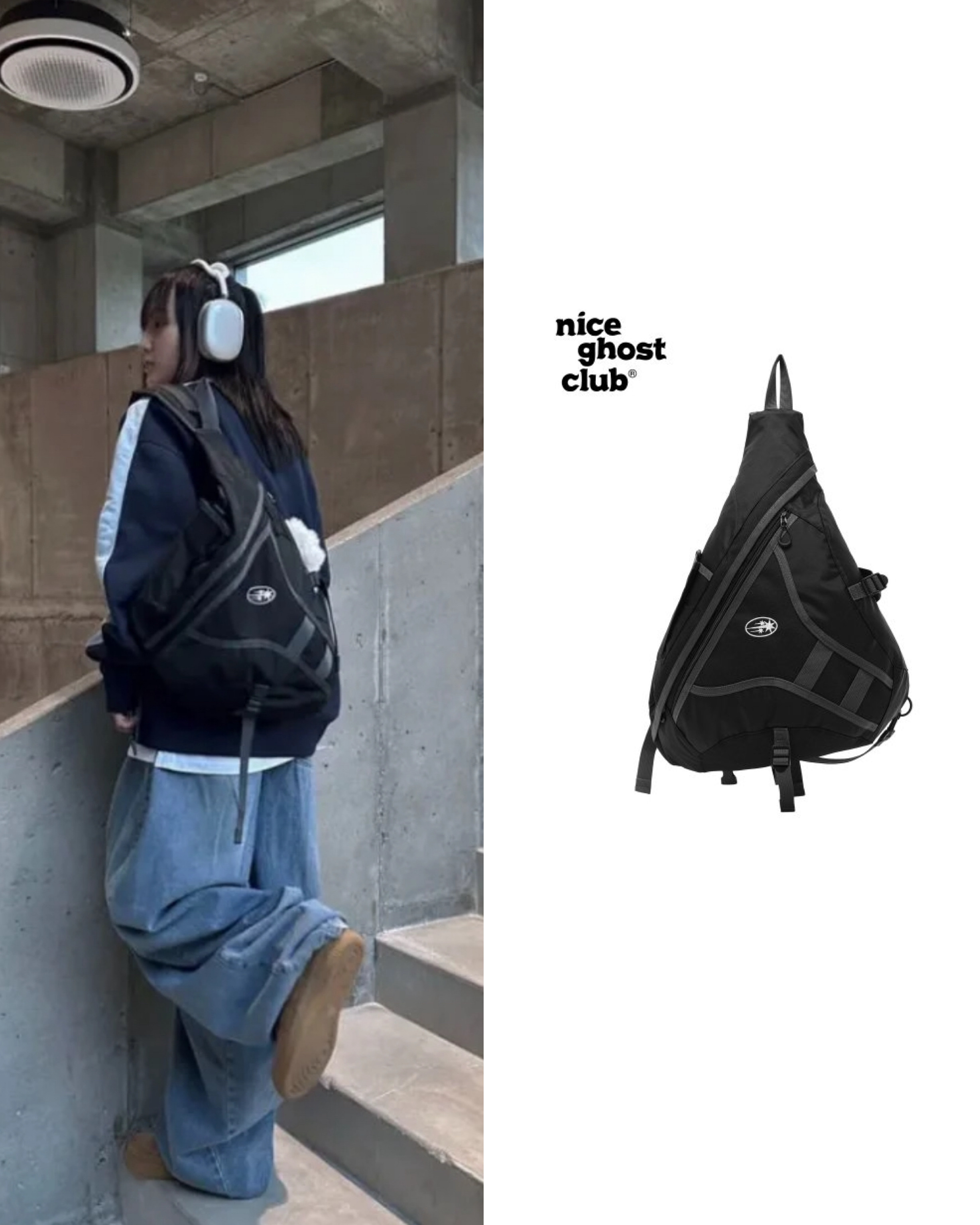 NICEGHOSTCLUB) hanni同款SLING BAG | 3color