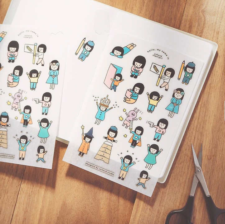 右手超人 2入轉印貼紙｜右手超人