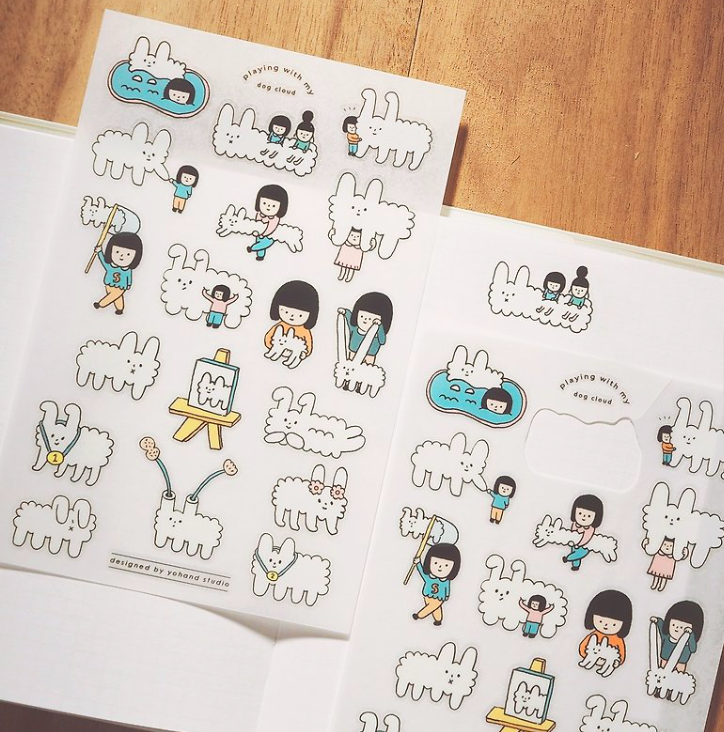 狗狗雲 2入轉印貼紙｜右手超人