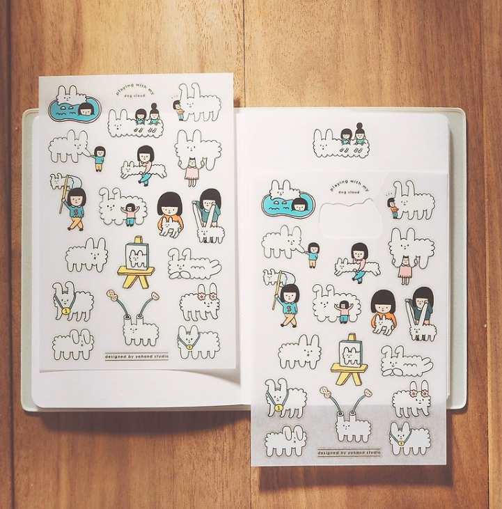 狗狗雲 2入轉印貼紙｜右手超人