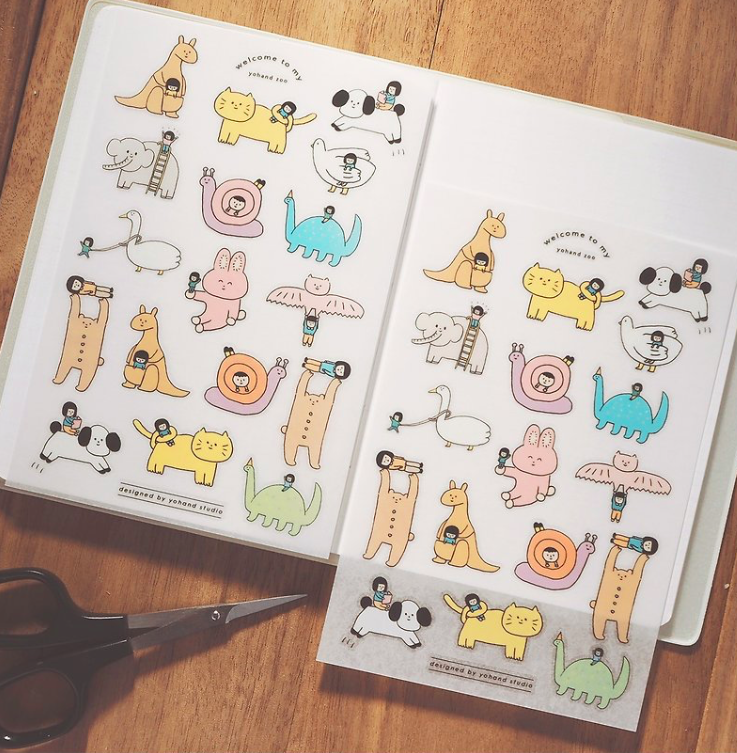 動物 2入轉印貼紙｜右手超人