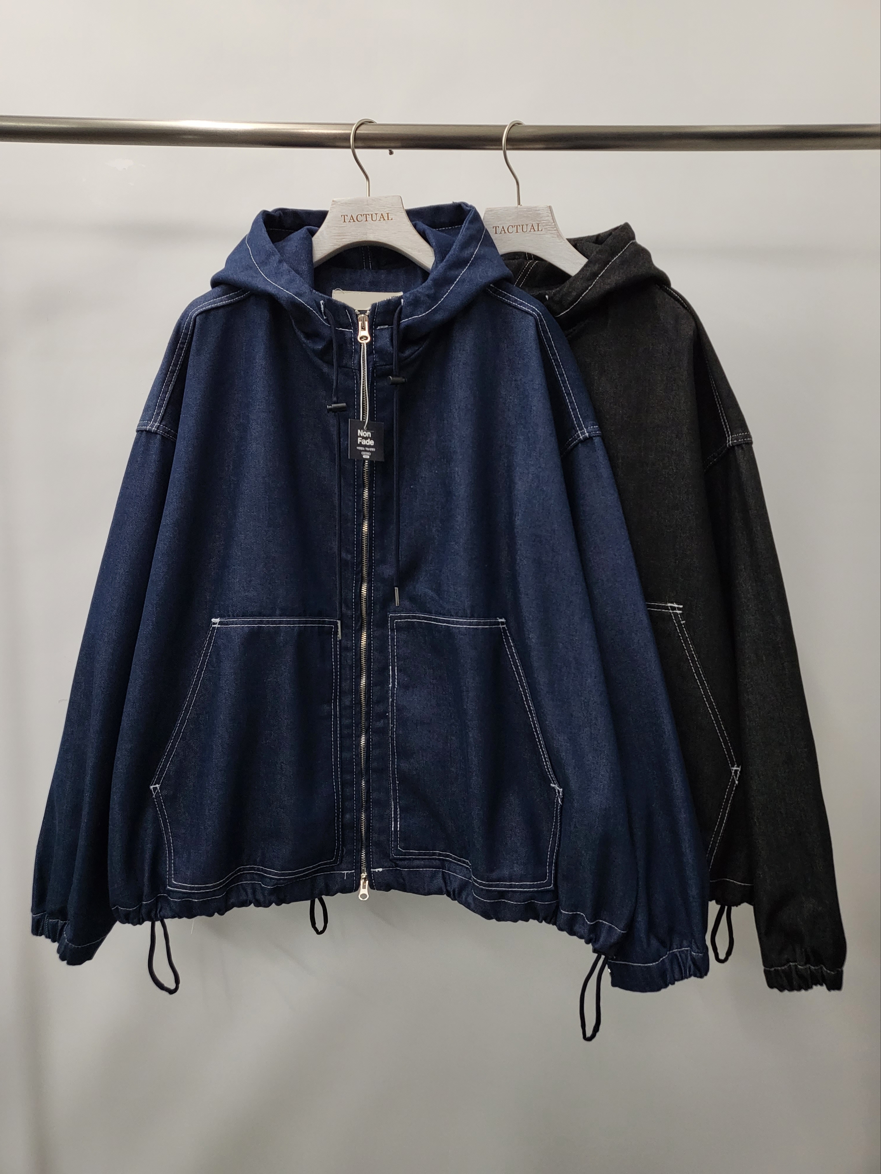 淨色連帽牛仔褸 JK2425