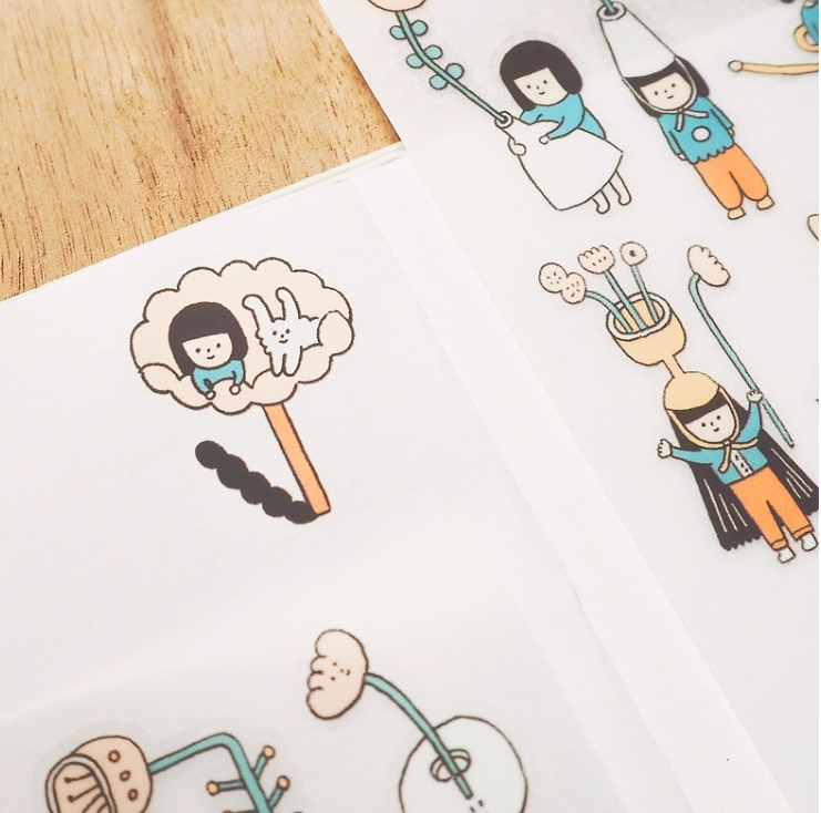 花 2入轉印貼紙｜右手超人