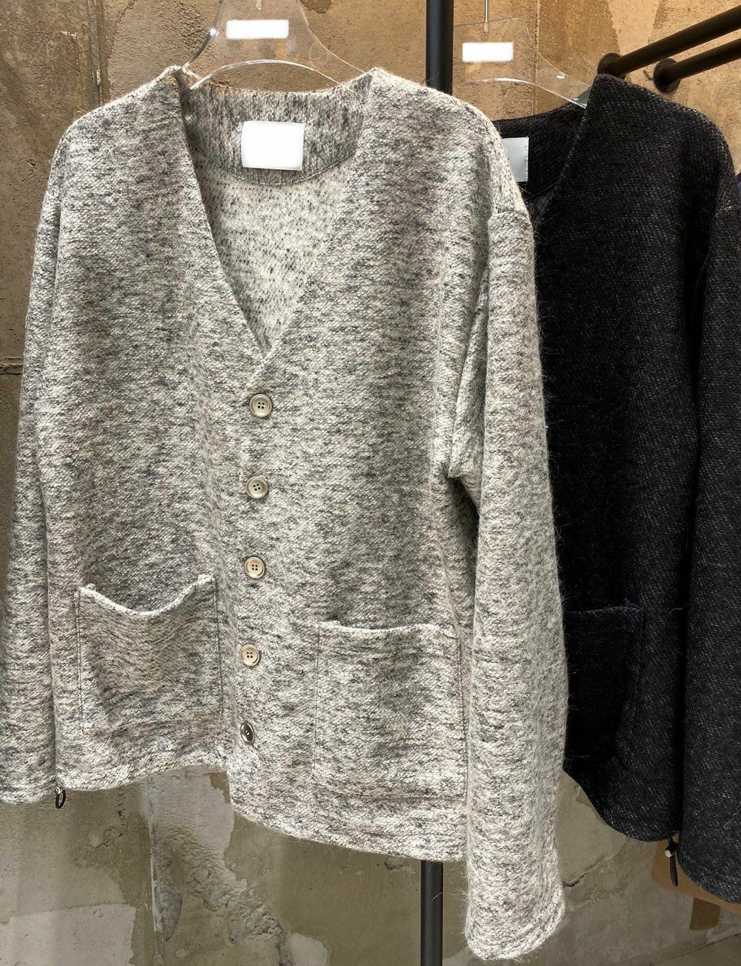 V領混色開胸外套 JK2457