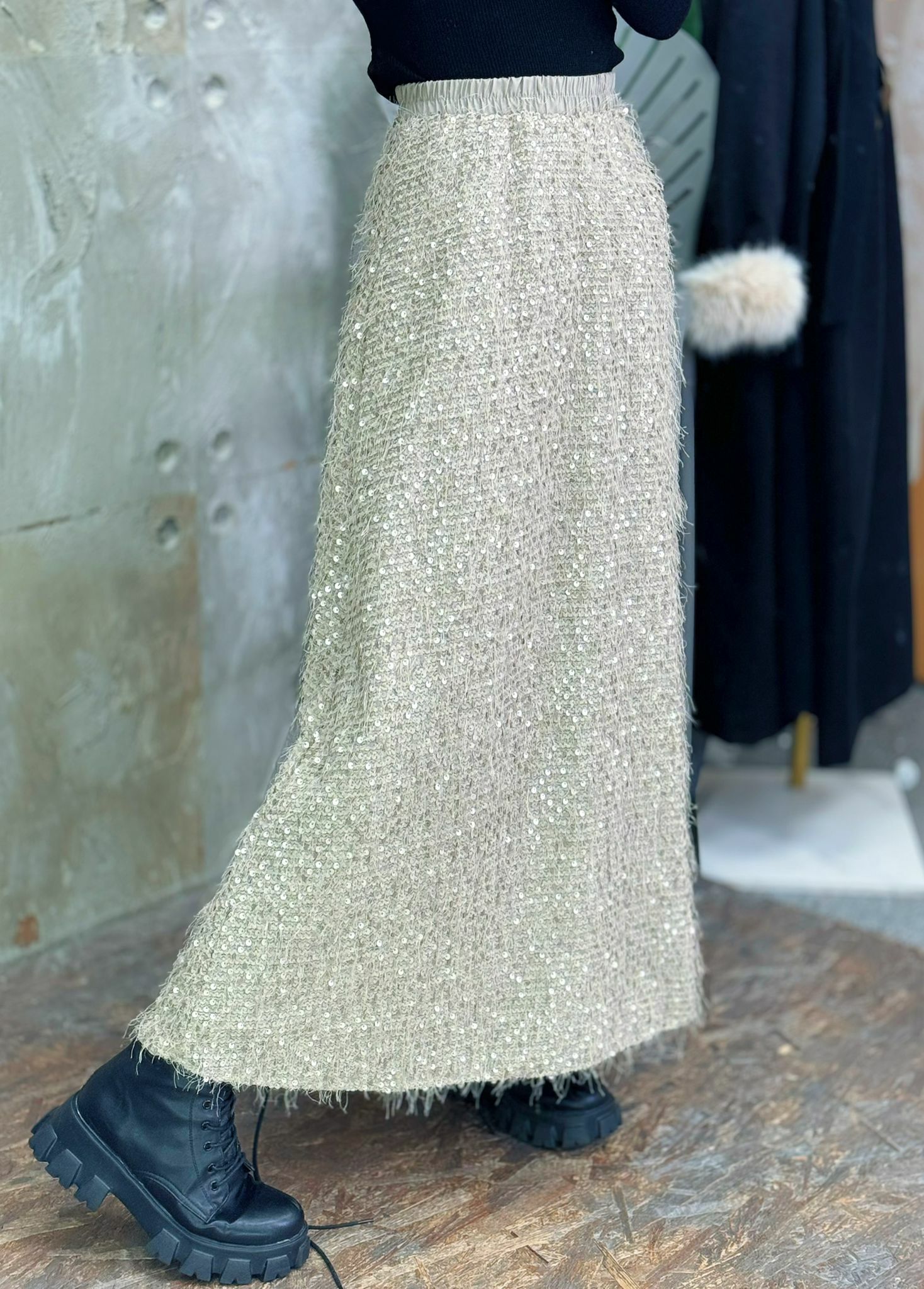 SK#5545 🤍半份亮度工裝裙