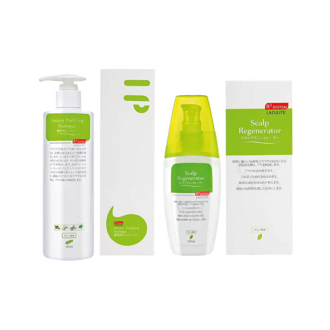 LAZULITE - R3 瞬間淨化沐髮乳+R3 瞬間茶樹油頭皮層治療護理液套裝