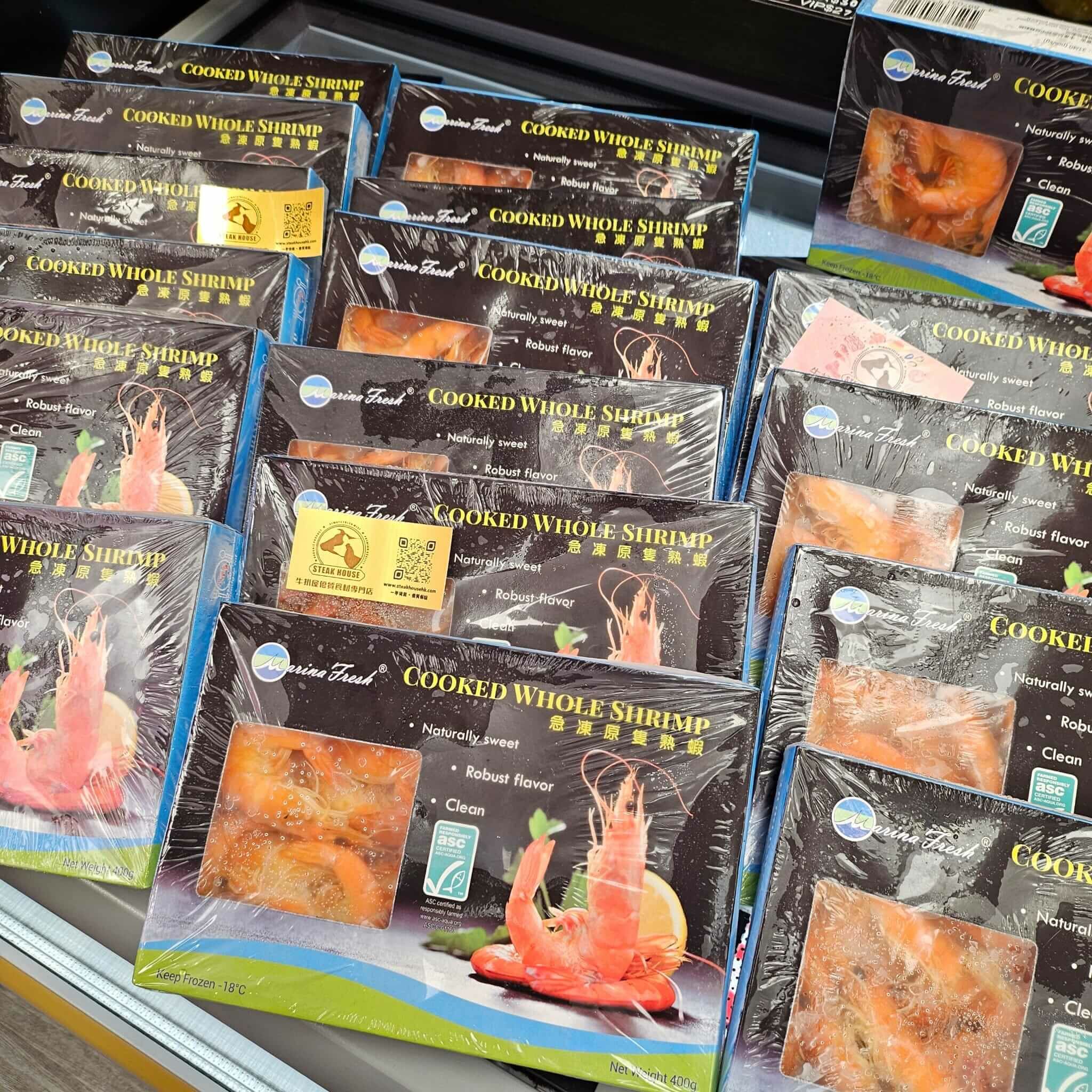 Vietnamese whole South American white cooked shrimp 400g