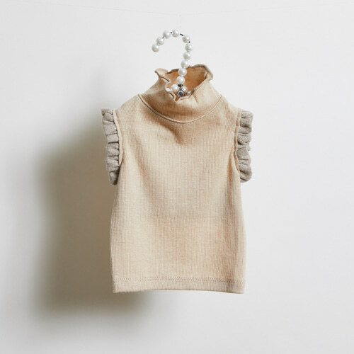 Louisdog 拿鐵高領無袖衫