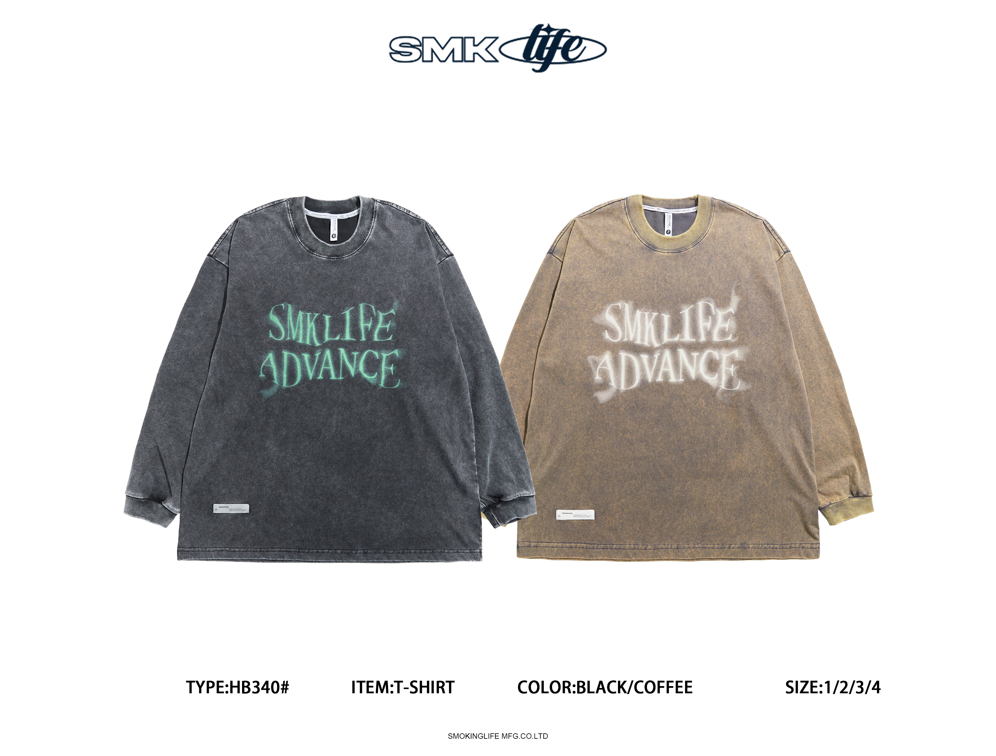 Smokinglife 日系復古水洗薄長袖 HB340