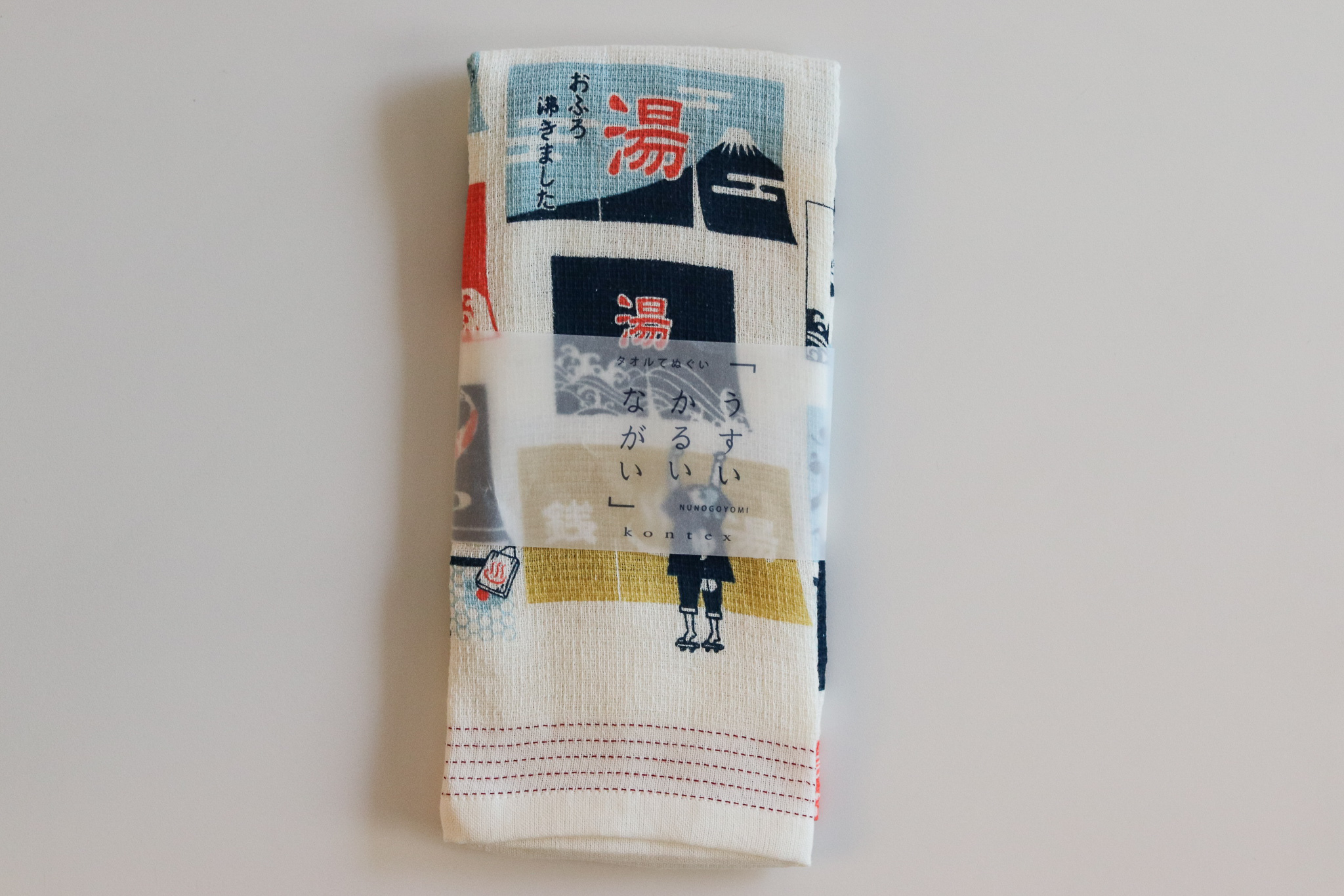 日本 kontex Nunogoyomi 澡堂掛簾 多用途 純棉輕薄長巾 毛巾