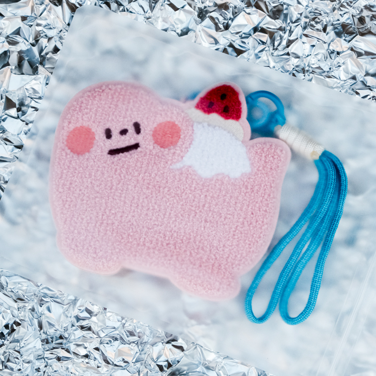 狗狗的小跳步，繪蹦砰｜毛毛票卡夾｜粉雷龍