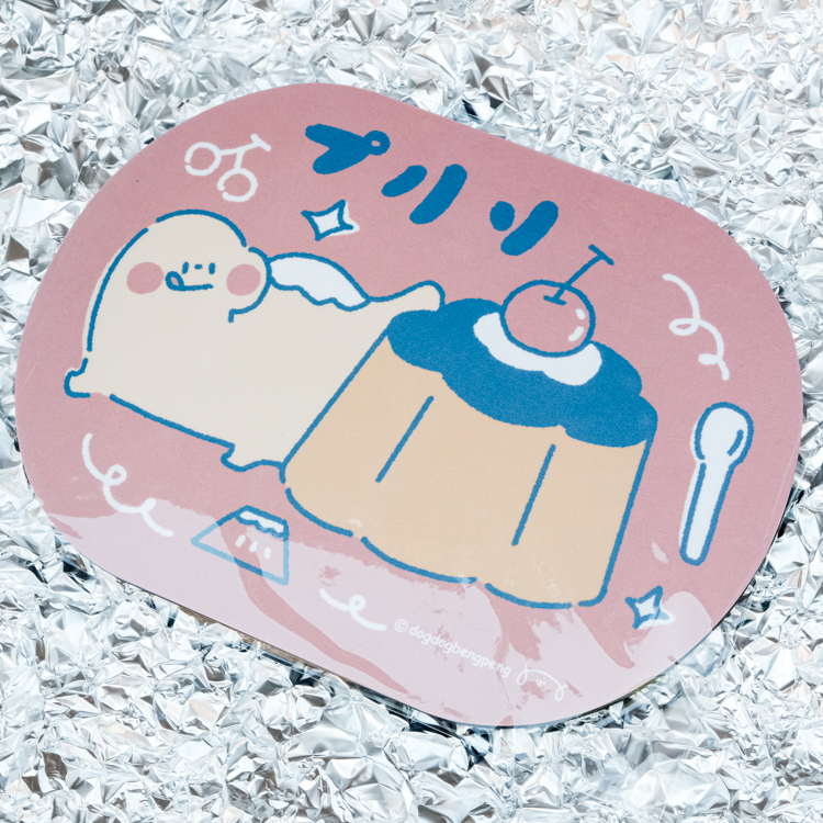 狗狗的小跳步，繪蹦砰｜滑鼠墊｜紅色