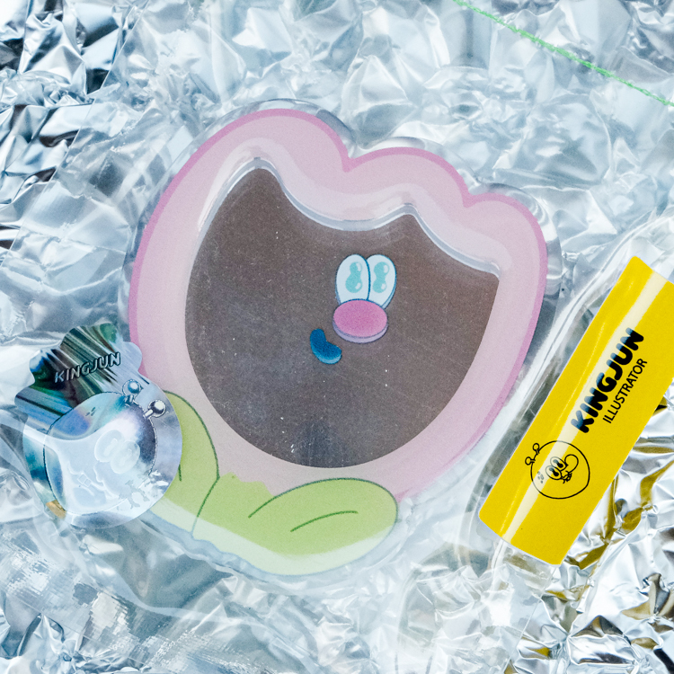 Kingjun｜鏡面氣囊支架3.0｜粉花