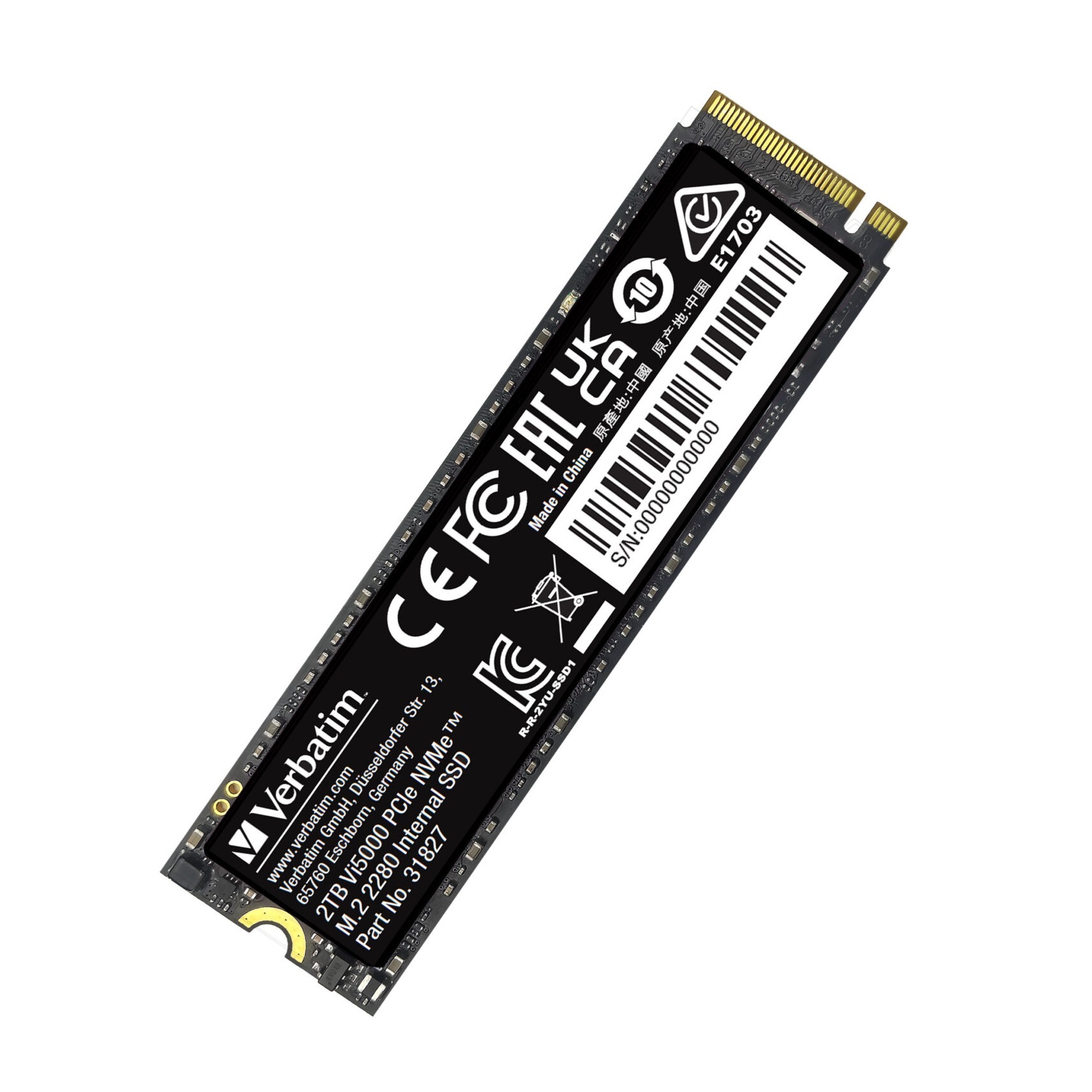 Verbatim Vi5000 PCIe Gen 4 NVMe M.2 內置SSD|香港行貨