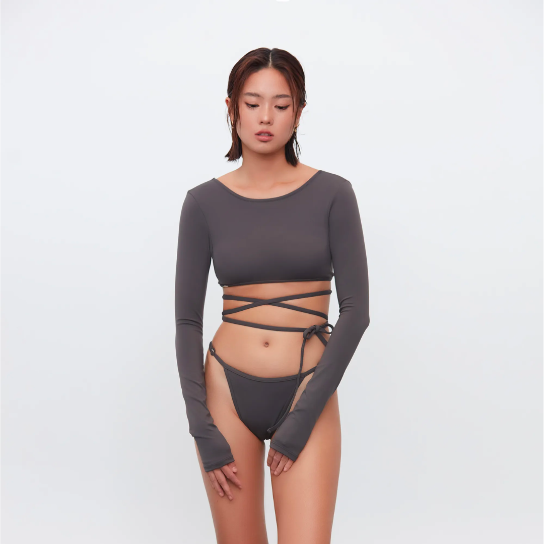 ▲LeReve AIRise 極緻性感丁字泳褲 潮汐灰