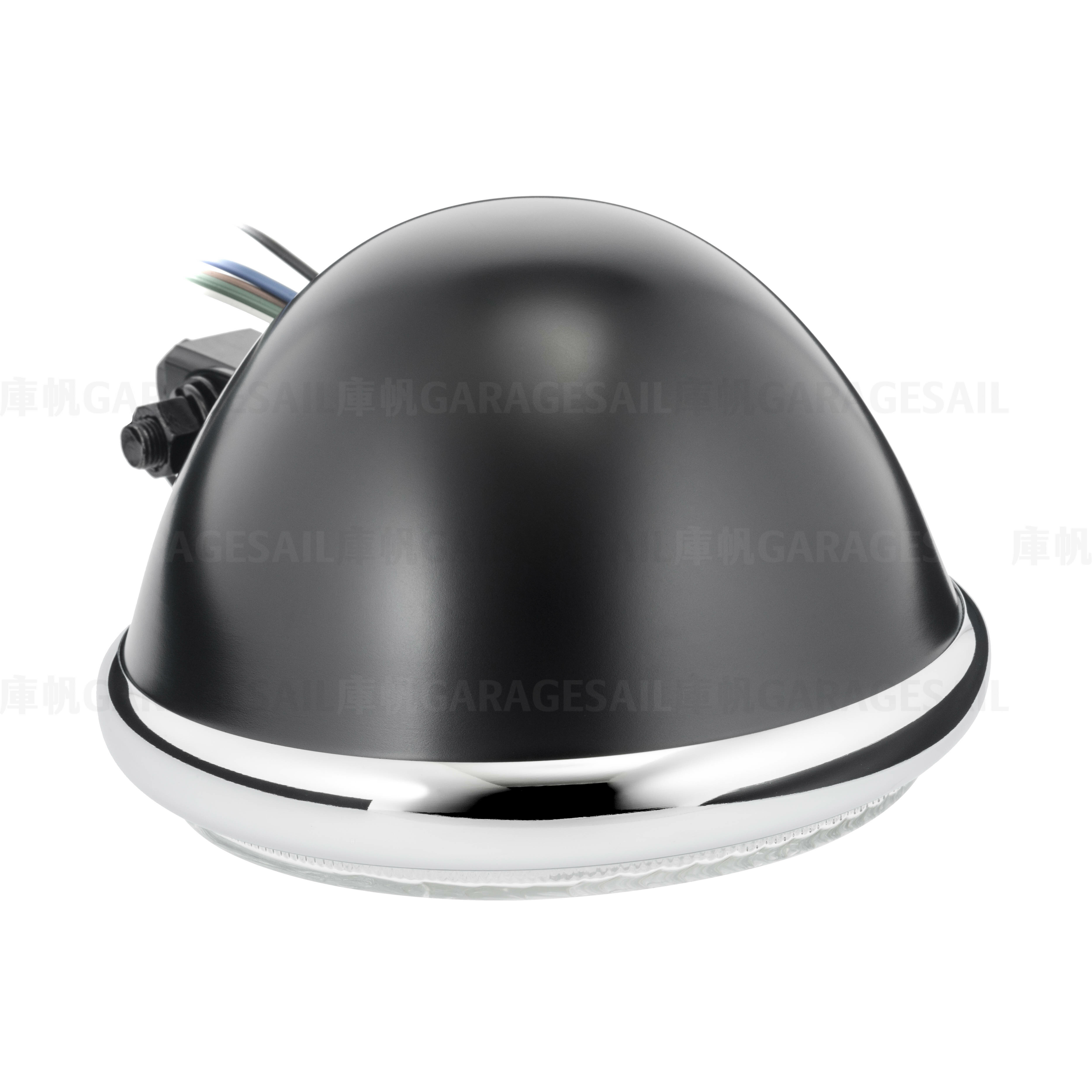 5.75吋圓 下鎖式 大燈 歐規 消光黑銀框