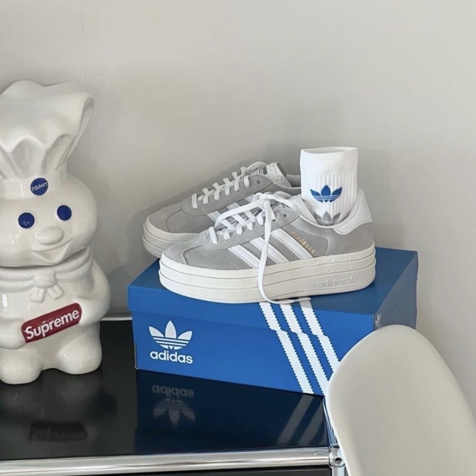 Adidas Originals Gazelle Bold 厚底黑白/厚底灰灰