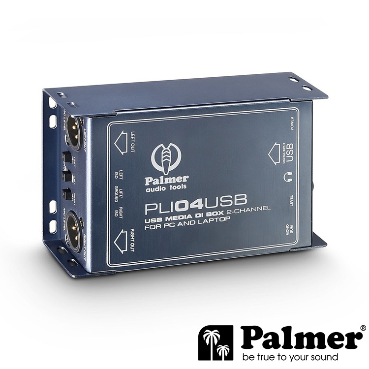 Palmer PLI 04 USB 主動式 兩軌 媒體 DI BOX