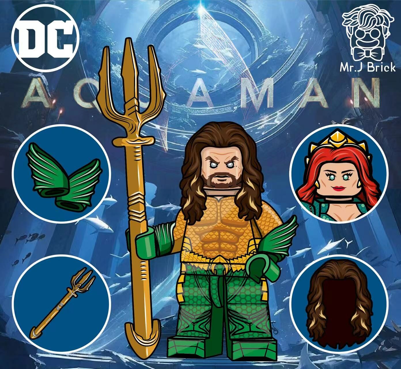 [MrJ Brick][In Stock] Aquaman [PADprinted]