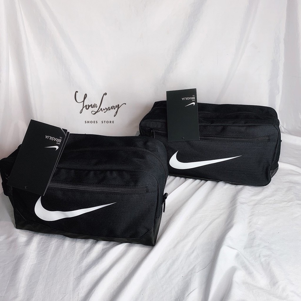 【Luxury】超推薦 NIKE 運動 手提袋 提袋 大LOGO 手拿袋 鞋袋 黑 兩款 男女可用 球鞋袋