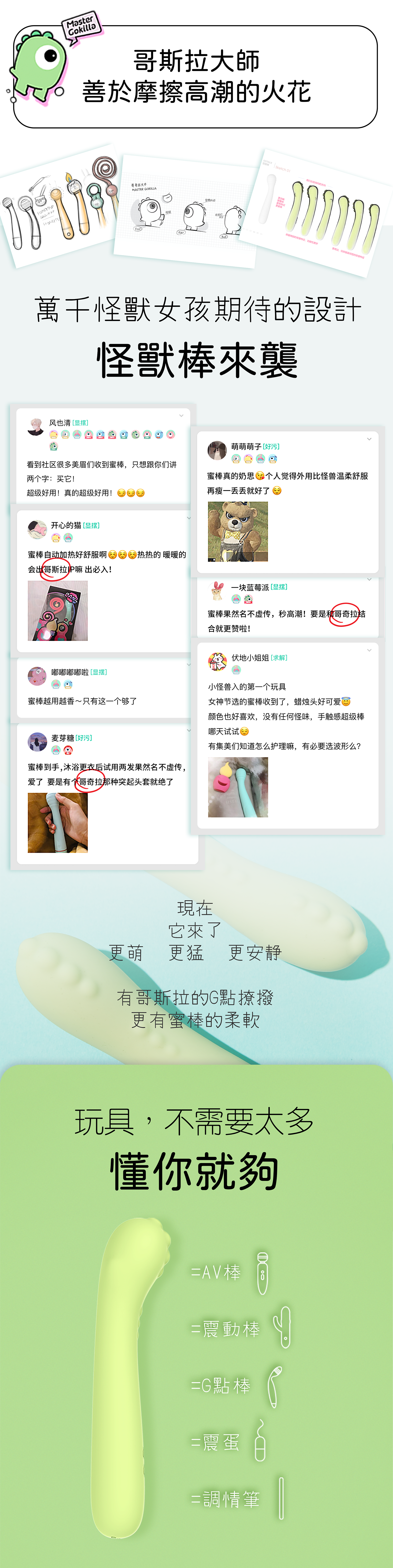 Sistalk 小怪獸 哥斯拉大師 G點按摩棒 好評