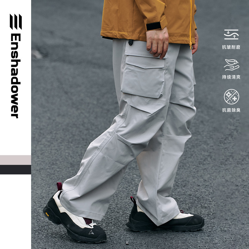 ENshadower隱蔽者 秋季立體口袋直筒工裝戶外長褲