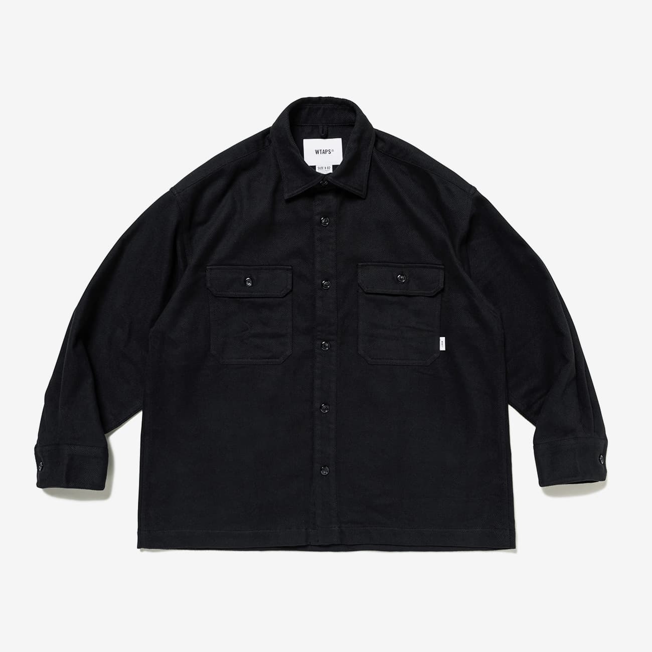 WTAPS FW23 DECK 02 / LS / COTTON. TWILL | BLACK