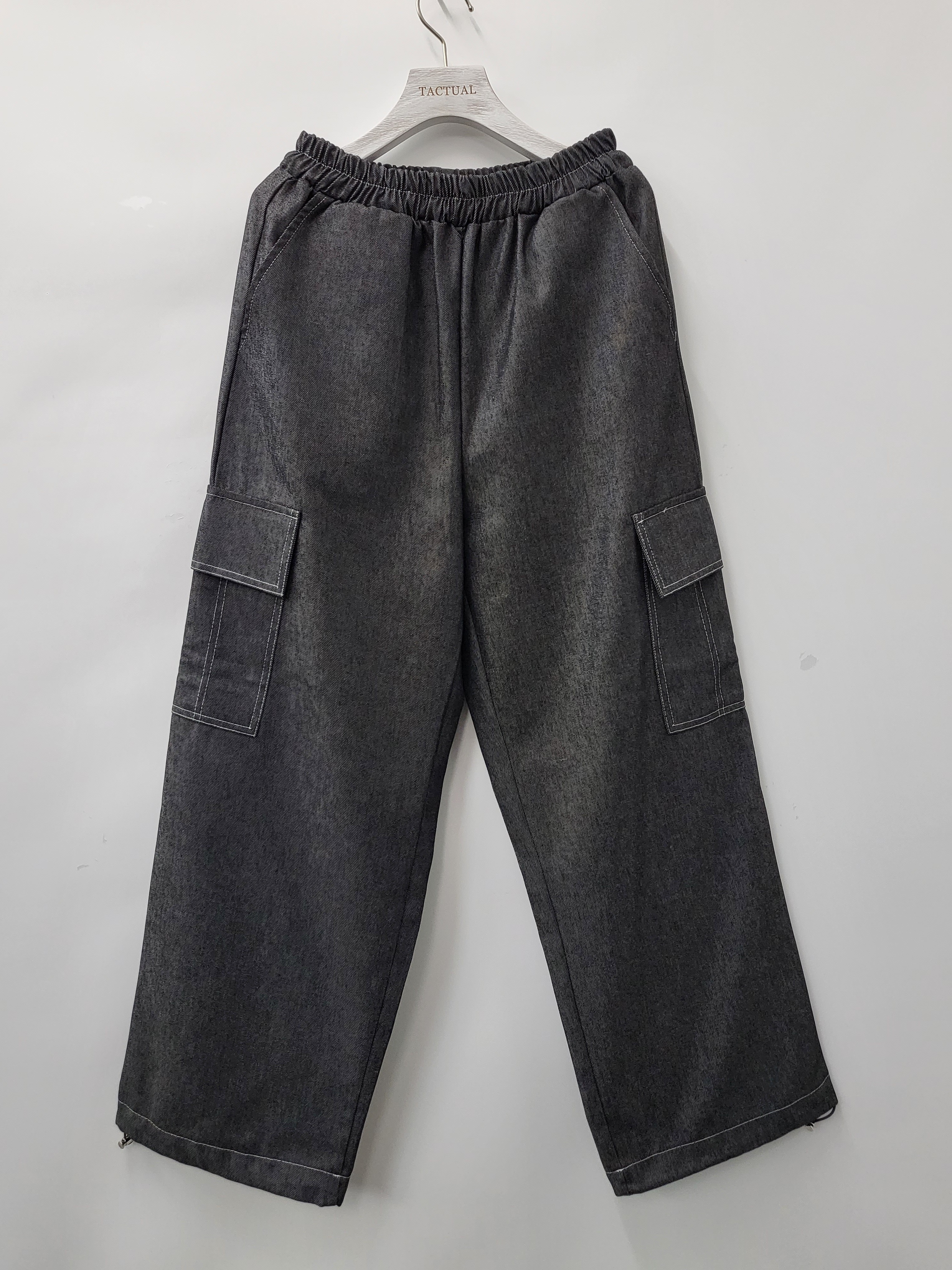 淨色工裝鬆身牛仔褲 P2661