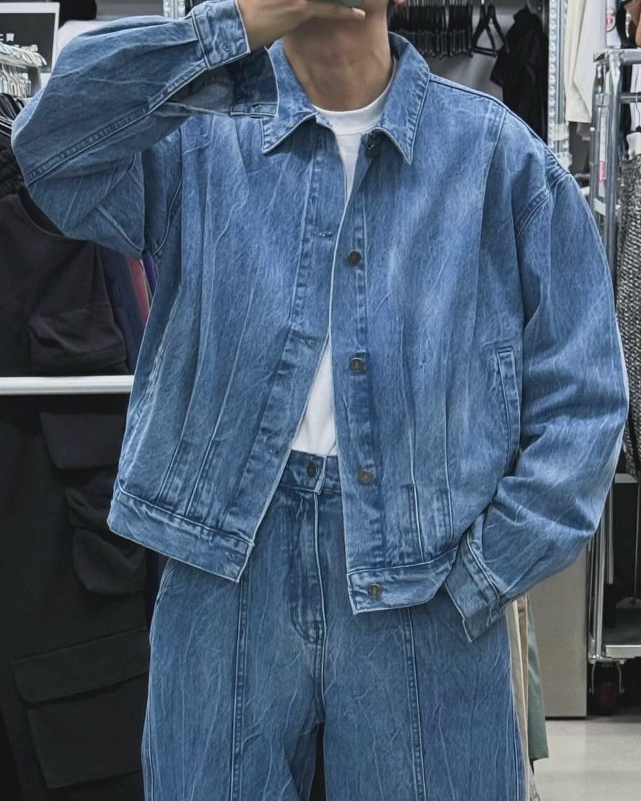 洗水裂紋牛仔褸  DOT-0034JK