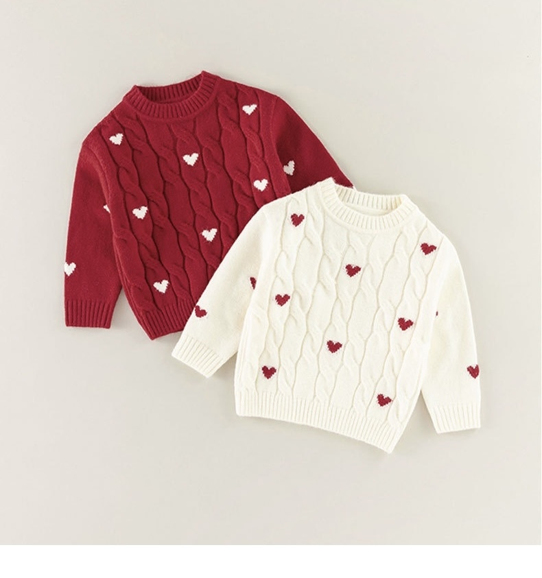 喜氣綿綿愛心針織上衣