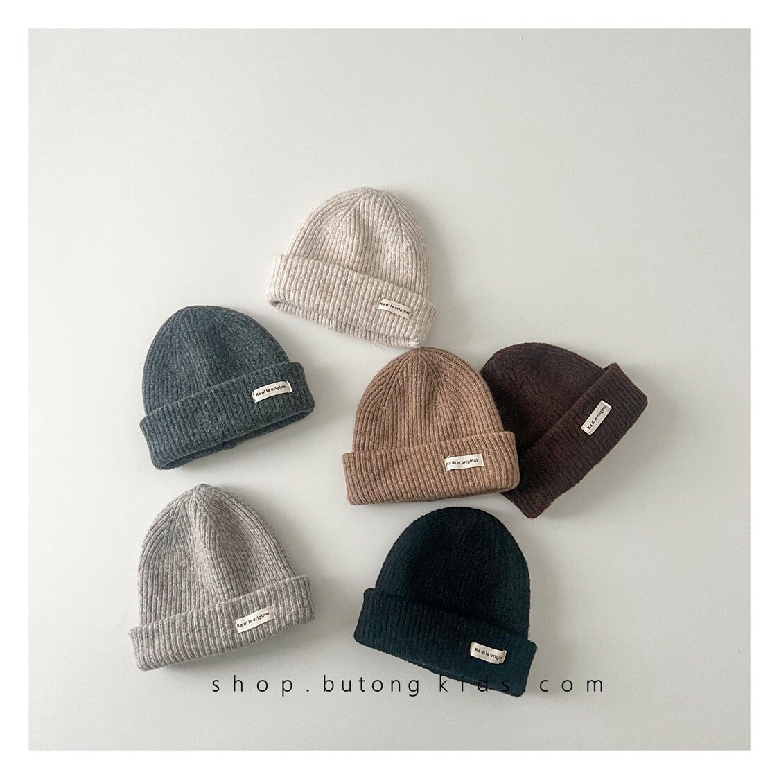 現貨｜深灰 韓風簡約小標純色針織帽