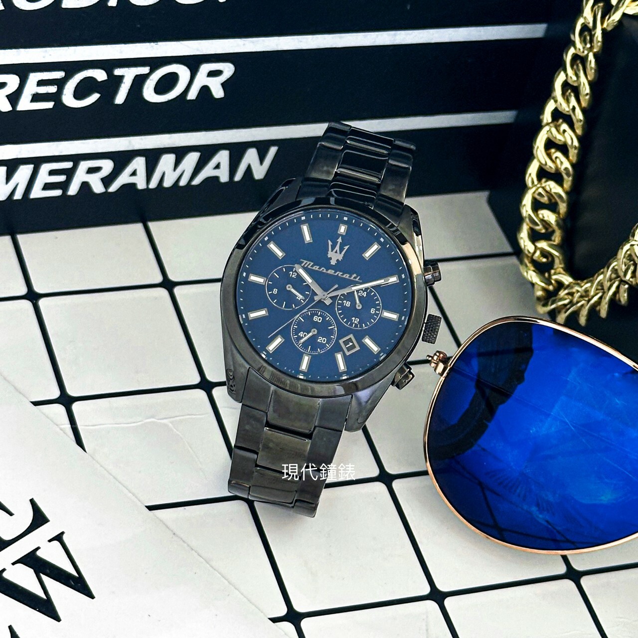 【MASERATI 瑪莎拉蒂】Attrazione 極致吸引系列三眼腕錶 R8853151012 43mm 現代鐘錶