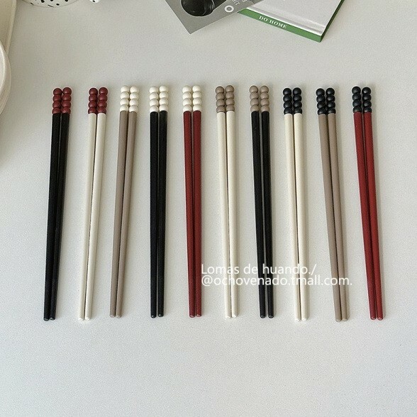 《3428》簡約糖葫蘆拼色筷子一雙