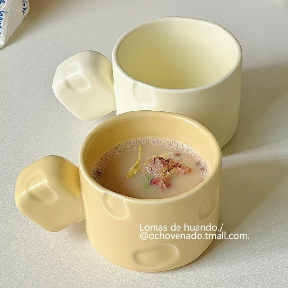 《3429》超萌奶酪造型陶瓷馬克杯250ML