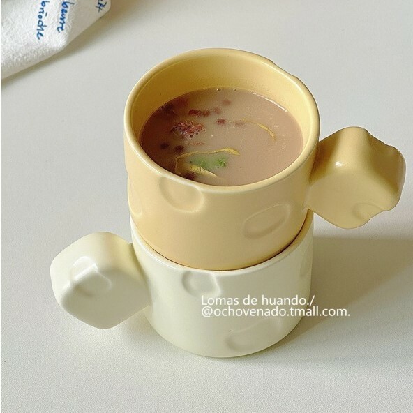 《3429》超萌奶酪造型陶瓷馬克杯250ML