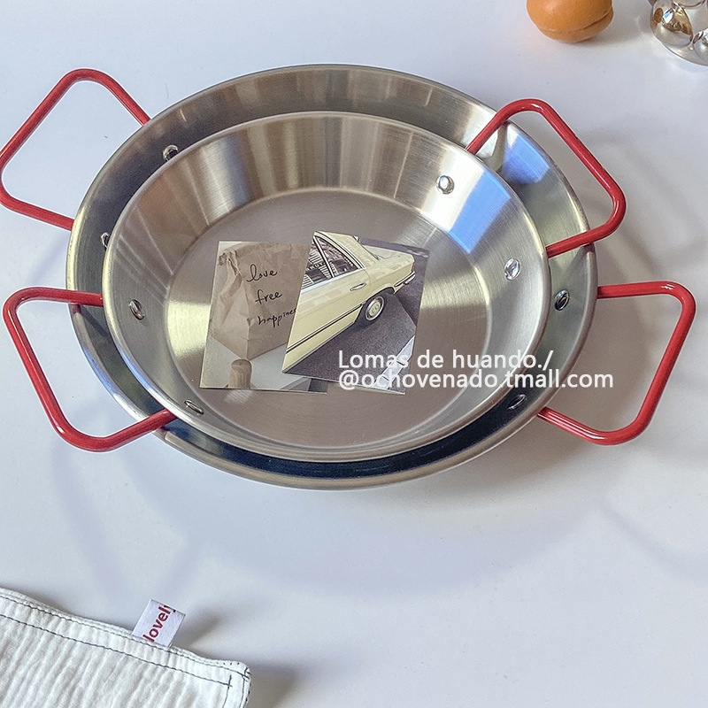 《3432》韓式不鏽鋼雙耳料理盤