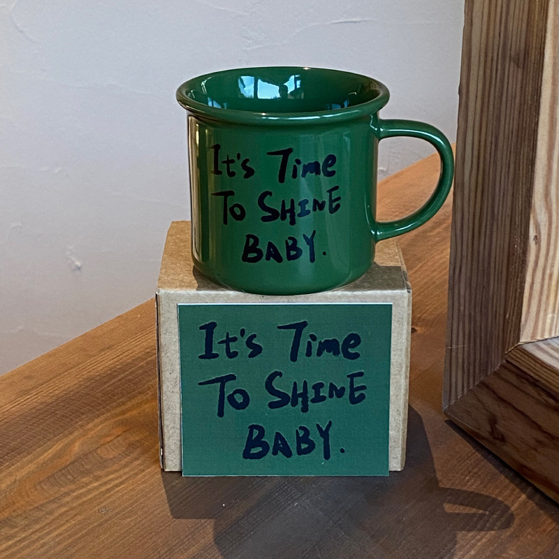 《3442》質感軍綠英文字母陶瓷馬克杯300ML