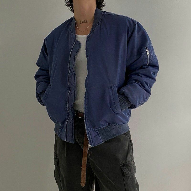 洗水淨色拉鍊外套 Hestory-030JK